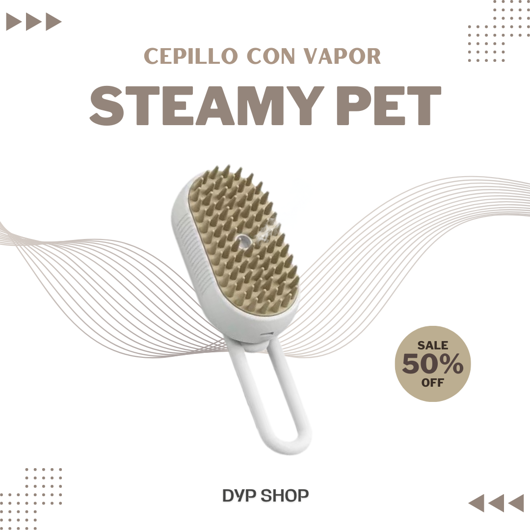 CEPILLO DE VAPOR CON MANGO PARA MASCOTAS